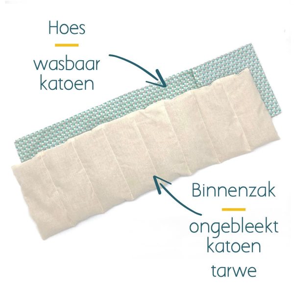 Pittenzak XL - Warmtekussen - Groen driehoekje - Afbeelding 4