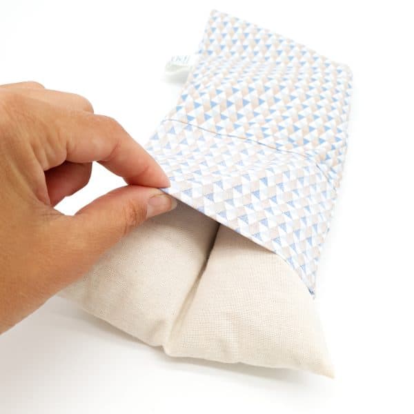 Babykruik / Oogkussen - Warm èn Koud - Blauw driehoekje - Afbeelding 3