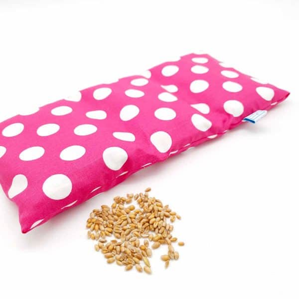 Pittenzak - warmtekussen / coldpack roze en witte stippen