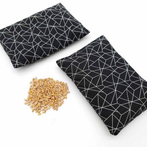 Pittenzak mini 2 stuks Zwart wit geometrisch