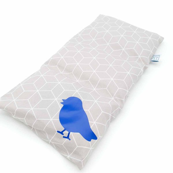 Pittenzak Klein - Warm èn Koud - Licht grijs grafisch Vogeltje - Afbeelding 2